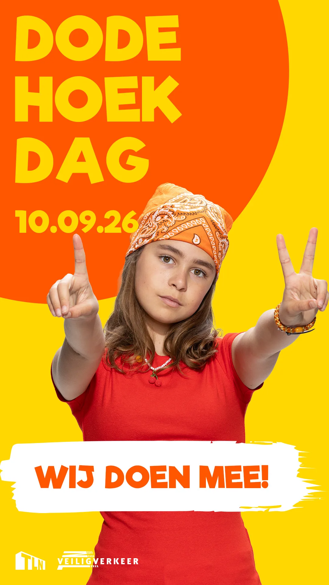 Verticale socialmedia-story van de campagne met Chiara